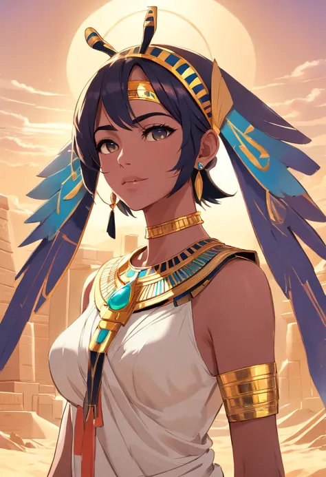 (((Egyptian God))) best quality, ultra-high resolution, 4K detailed CG, master piece,SETH,god of chaos, Egyptian mythology,expression of evil,Egyptian clothing, desert,((brother of Osiris) ) , aesthetics, Beautiful image, centered on the screen, oasis in t...