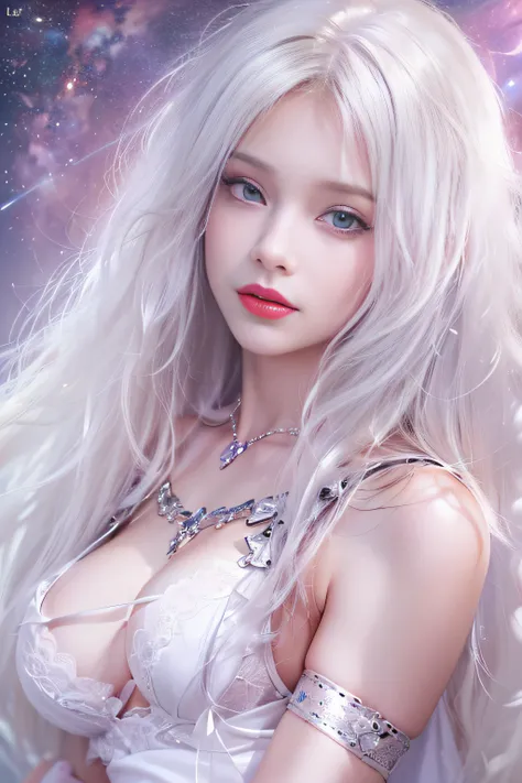 ((tmasterpiece:1.4)、(top-quality:1.4)、(reallistic:1.7))、By Luis Royo（By Luis Royo）Surreal portrait of a beautiful girl、Super beautiful girl、((1girl in:1.4))、Shiny natural skin texture、Authors：By Luis Royo（By Luis Royo）、age19、(Two arms:1.4、Two legs:1.4)、(pe...