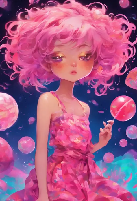 ((top-quality, 8K)), (Realistic), (Face focus: 1.1), (Black and pink: 1.3), kawaii girl, short-hair, rosto magro，Big eyes
Hair fluttering in the wind, Facing to the side, Look up at your face, Eyes closed, (Sleeveless: 1.1)、Skirt, d-cup breasts, Countless ...