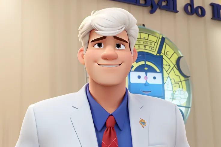 homem branco estilo Disney Pixar, alta qualidade, melhor qualidade