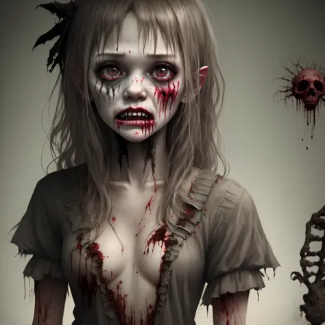 Zombie,rotting,,girl