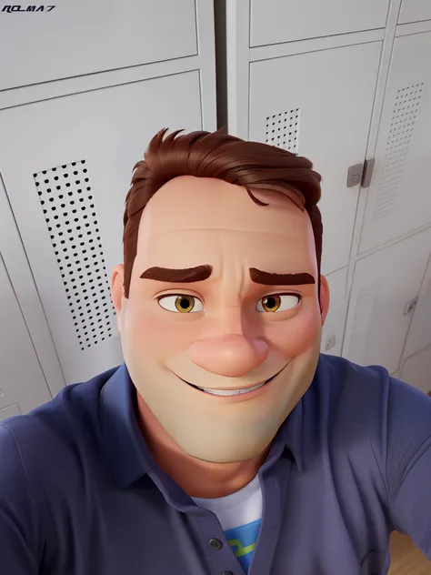 Um homem estilo disney pixar, melhor qualidade, alta qualidade