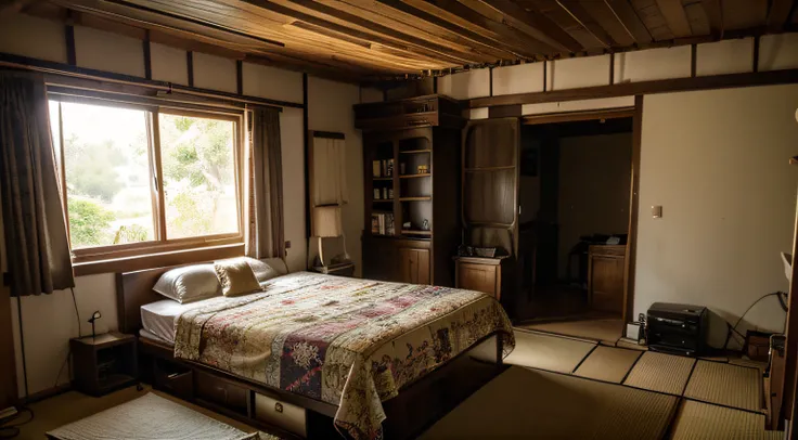 Wood grain ceiling