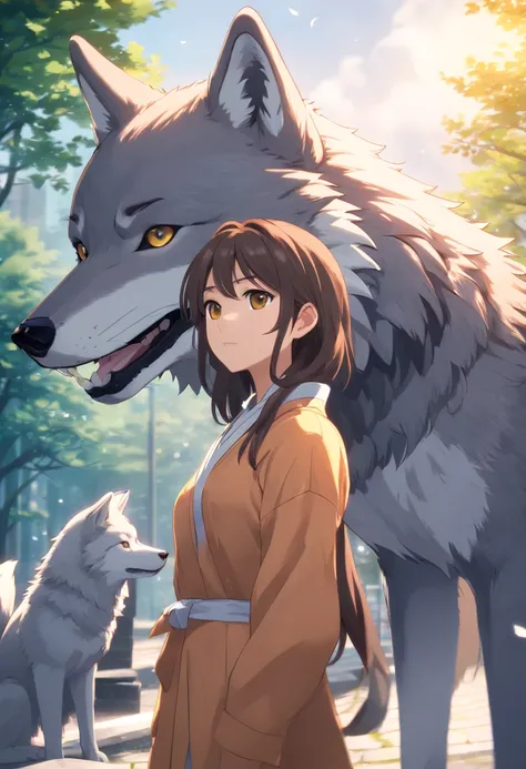 A giant wild gray wolf protects the beautiful girl
(Master parts: 1.5) (Fotorrealista: 1.1) (Bokeh) (Best quality) (The skin、pores、Detailed texture of hair: 1.1) (复杂) (8K) (hdr) (Wallpapers) (Cinematic lighting) (foco nítido )