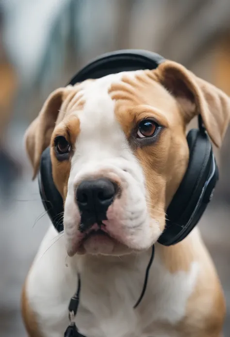 Perfekte Zentrierung, French Bullgog Puppy , Wear a jacket for the student team, Tragen einer Sonnenbrille, Wearing headphones, Frohsinn, stand, abstract beauty, zentriert, Blick in die Kamera, Der Kamera zugewandt, Auf dem Weg zur Perfektion, dynamisch, H...