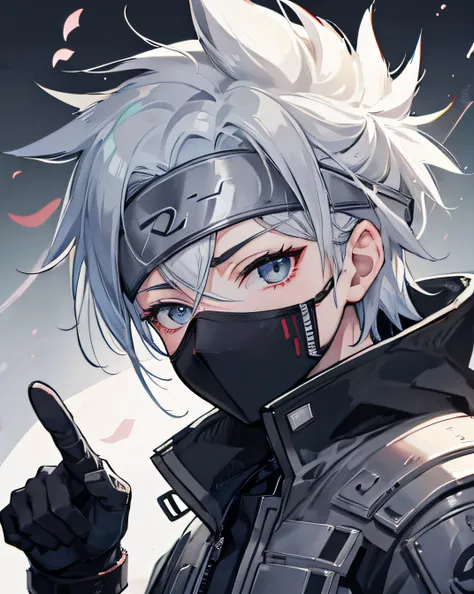 kakashi, smile, HD, high res, looking at viewer, high quality