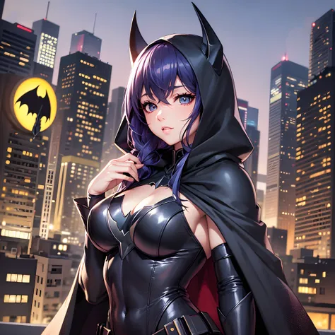 Woman in bat suit with long hair and cloak, anime girl batman, beautiful anime batgirl, Anime art wallpaper 8k, anime style 4 k, anime art wallpaper 4k, anime art wallpaper 4k, very detailed art, Very Beautiful Anime Bat Girl, anime wallpaper 4 k, anime wa...