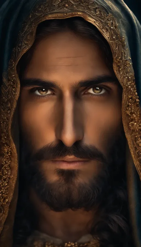 JESUS CRISTO NA CRUZ, FOTO escura: epic realistic, Soft cinematic portrait, adobe lightroom, photographic lab, altamente detalhado, desbotado, (cores neutras: 1,2), (hdr: 1,4) , (cores suaves:1.2), hiperdetalhado, (artstation:1.4), cinemactic, luzes quente...