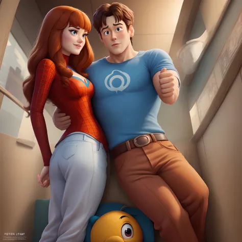 Poster disney pixar peter park e mary jane