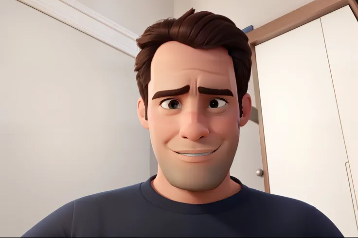 Um homem estilo disney pixar, alta qualidade, melhor qualidade