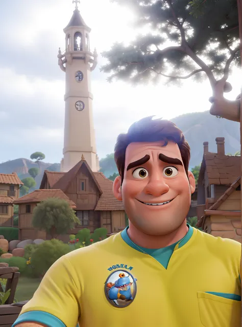 Homem estilo Disney Pixar, alta qualidade, melhor qualidade