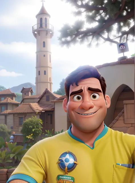 Homem estilo Disney Pixar, alta qualidade, melhor qualidade