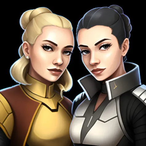 Fives and Echo from clone wars with blonde jedi