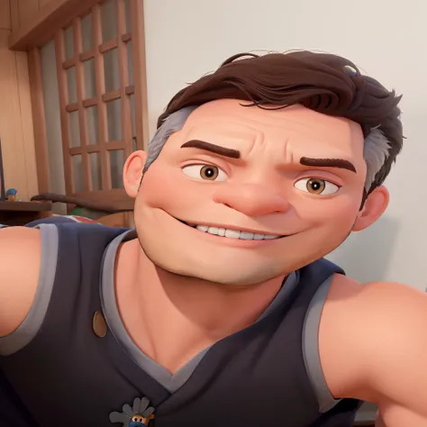 Um homem estilo disney pixar, alta qualidade, melhor qualidade