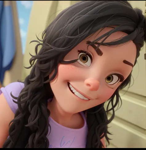 Uma mulher estilo Disney Pixar, alta qualidade ,melhor qualidade