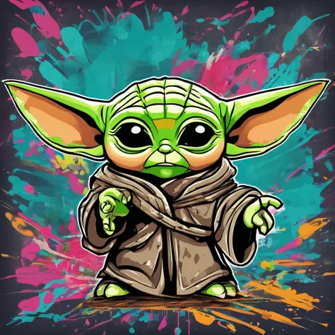 Baby Yoda , mignon, personnage en entier ,