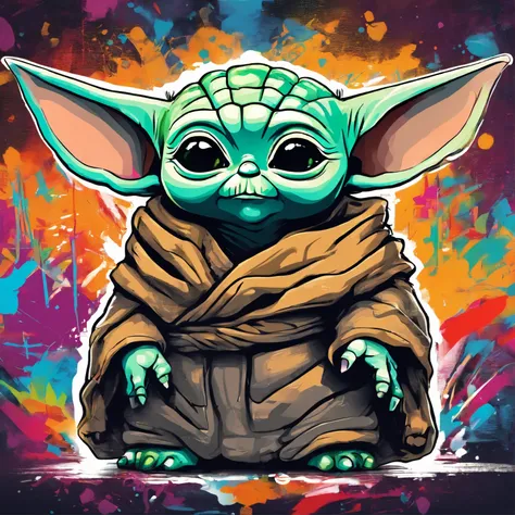 Baby Yoda , mignon, personnage en entier ,