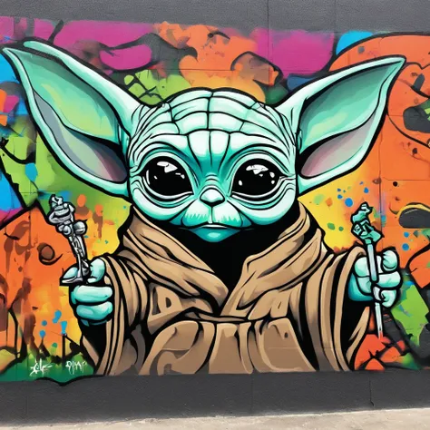 Baby Yoda , mignon, personnage en entier ,