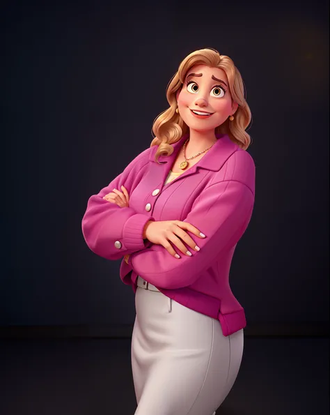 Disney Pixar style poster of a woman real estate agent where she helps Scrooge McDuck invest all his money and coins that were in the safe in luxury real estate