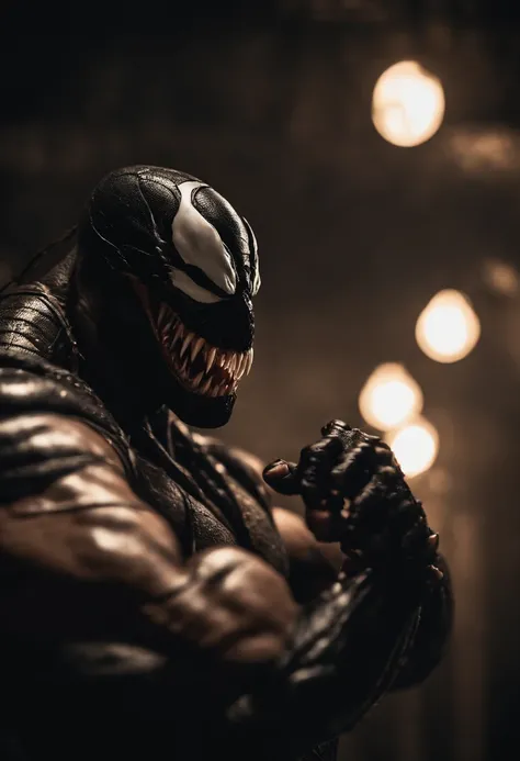 Venom combined with Goro from Mortal Kombat, 4 arms