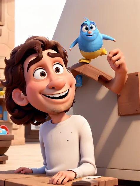 Um homem estilo Disney Pixar, alta qualidade, melhor qualidade