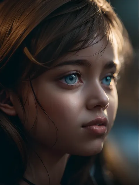 (best quality,4k,highres:1.2),ultra-detailed,realistic,photorealistic:1.37,A children, moody setting,portrait blurred background,metallic outfit,shot with Sony Alpha 7 DSLR,beautiful detailed eyes,beautiful detailed lips,emotionally expressive face,long ey...