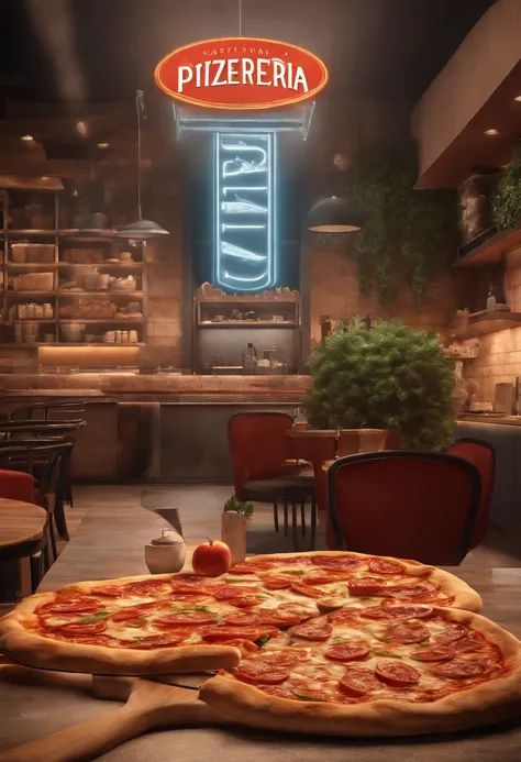 melhor (8k, best quality, master part: 1.2), ultra-detalhado, "Logo for a Professional Pizzeria"