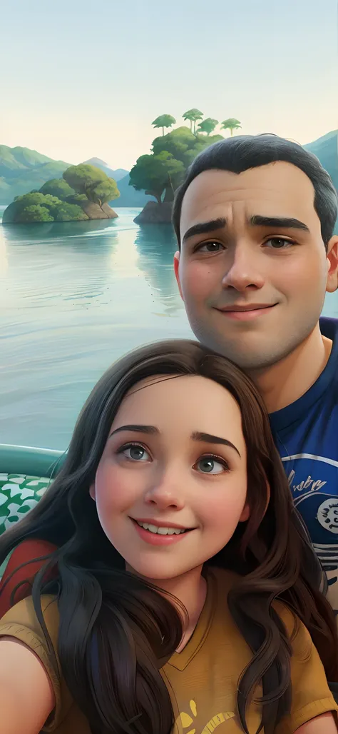 imagem de um homem querendo ler seu livro e uma mulher atrapalhando, Disney fotorrealista, pixar retrato 8 k foto, foto de retrato detalhada, Disney foto realista, close - retrato facial de cima, retrato pixar, in style of disney animation, filme fotorreal...