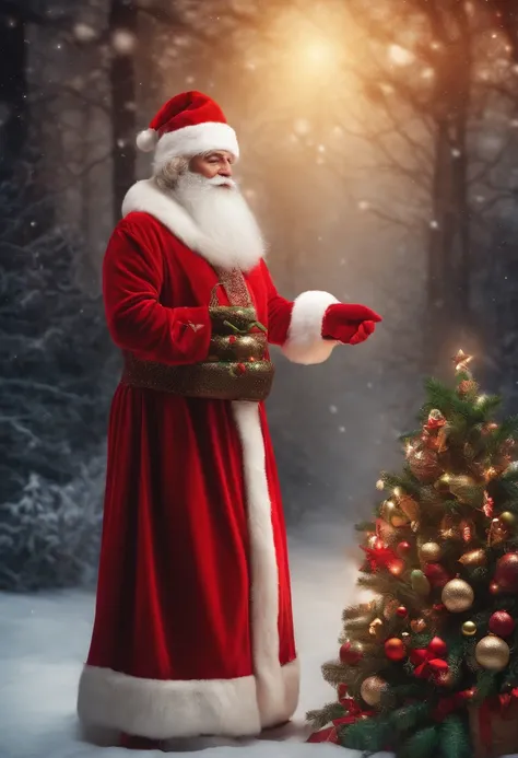 Papai Noel simples e plano e doces