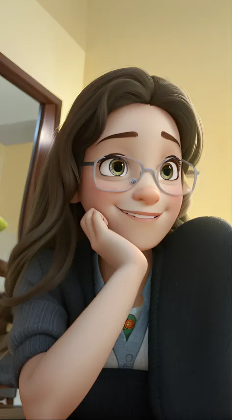 Uma menina estilo disney pixar, alta qualidade, melhor qualidade