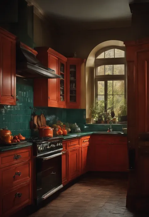 Imagine a dark scene in the elderly couples kitchen, with masked attackers and latex gloves