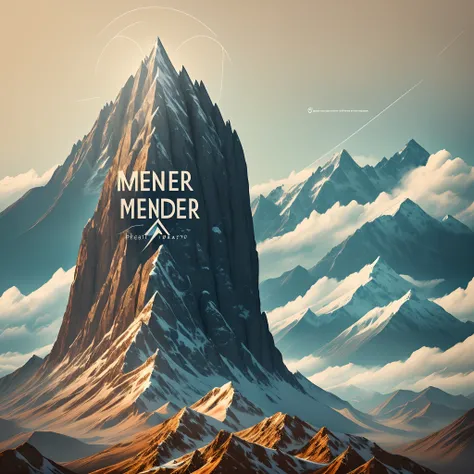 Create a business logo for a physical therapy  business called Physio Mender.  Use a mountain for background and modern text for the words.