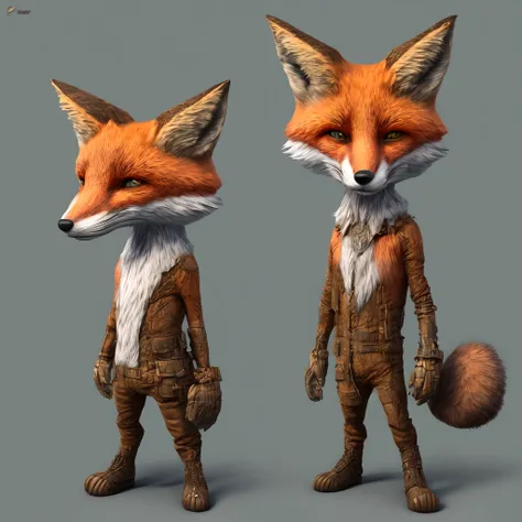 The fox two-dimensional male avatar