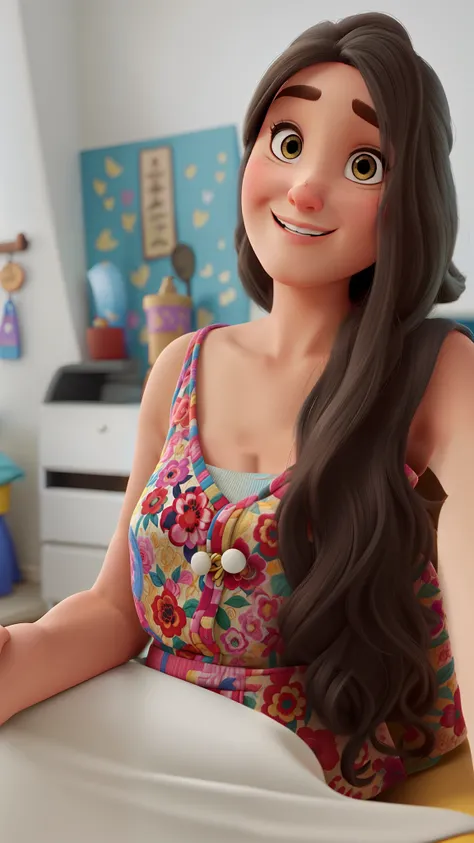 Uma mulher estilo Disney pixar, imagem de alta qualidade, melhor qualidade