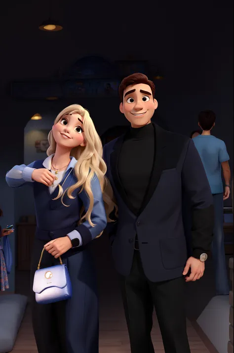 Um casal estilo disney pixar, alta qualidade, melhor qualidade