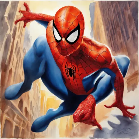 Alex Ross spiderman retrato