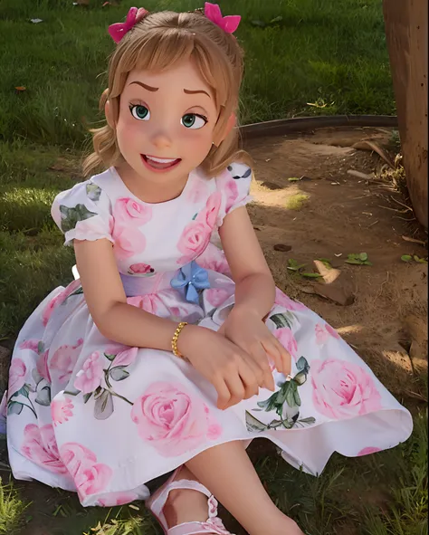 Uma menina estilo Disney pixar, alta qualidade,  melhor qualidade