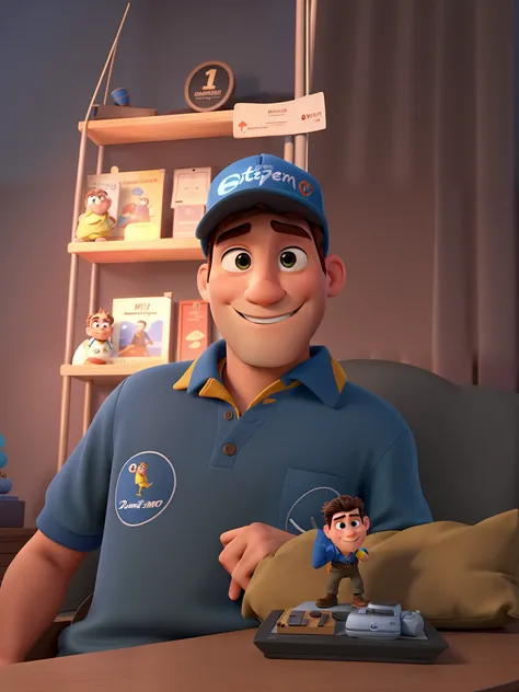 Um homen estilpo disney pixar, alta qualidade melhor qualidade