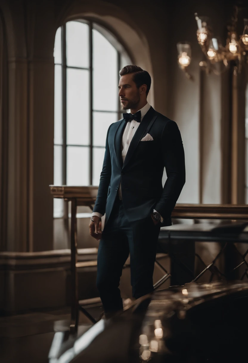 Crie artes de IA impressionantes，Capture the essence of a confident and charismatic multi-millionaire，Wear impeccable tailor-made suits, Context is the context that reflects wealth and success. Infuse art with a sense of power, elegence, e refinado, Use yo...