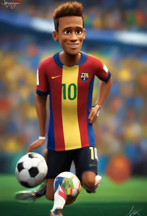 Neymar estilo filmes pixar , com o nome "Neymar"