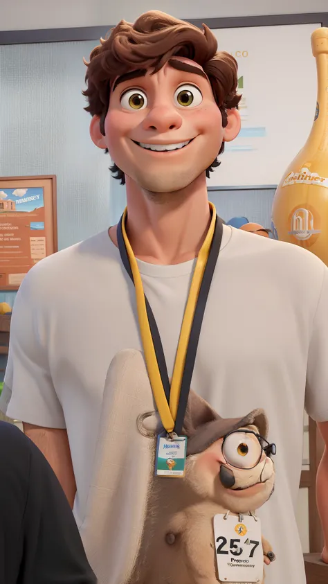 Um menino loiro estilo disney pixar, alta qualidade, melhor qualidade