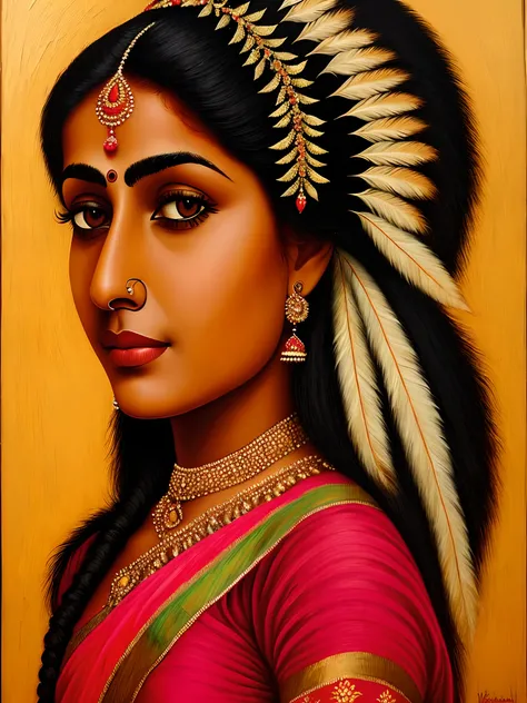 Indian woman paintings