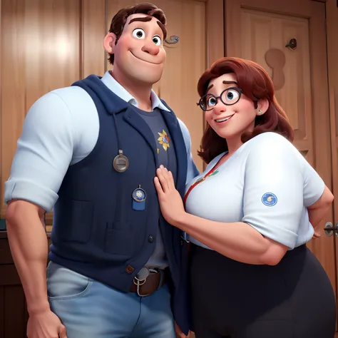 homem e mulher estilo disney pixar, melhor qualidade, alta qualidade