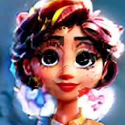 mulher sexy,roupa rosa,olhos castanhos, cabelos loiros, artista, influencer digital,Maquiagem Disney,fofo, adolable, sorridente ,Close-up, Pixar, Disney, Cinema lighting, jogos, 8k, Magic, amor , dois filhos e uma filha,