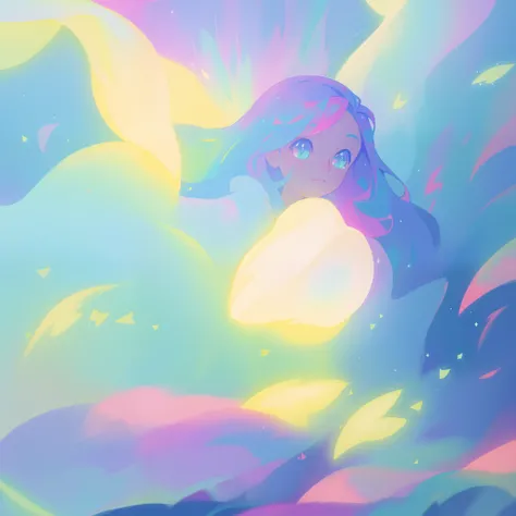 beautiful anime girl in colorful liquid dress, ((sparkling)), aqua mint blue and purple colors, vibrant pastel colors, (colorful), magical lights, sparkling lines of light, inspired by Glen Keane, inspired by Lois van Baarle, disney art style, by Lois van ...