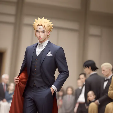 Naruto con traje elegante en el padrino