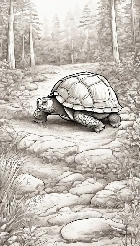 A commercial illustration with a good part in black, branco, In the middle of it is a tortoise and a light-brown hare highlighted on an athletics track, e muito peludo, excelling in the race due to the tortoise being in front of the hare. The turtle finds ...