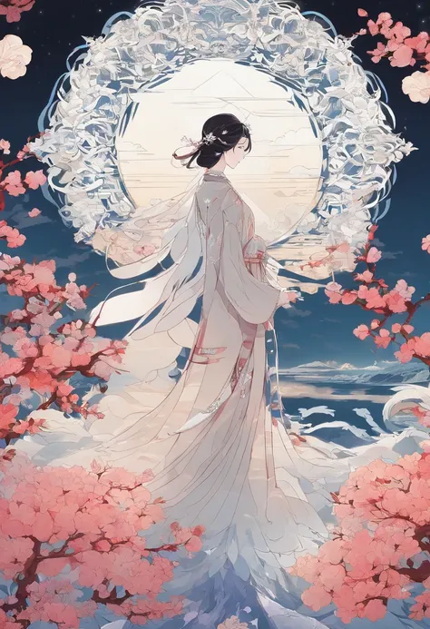 holy sacred light rays，Beautiful spectrum。A bouquet of plum blossoms and peony flowers，The petals shimmer white，Against a blue background，Reflect bright、Ultra-clear photos。Transparent metal armor，Angry and mighty，It emits fluorescence as if it has vitality...