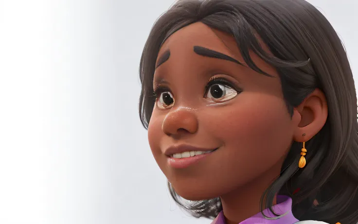 Mulher negra, estilo disney, estilo pixar, alta qualidade, melhor qualidade