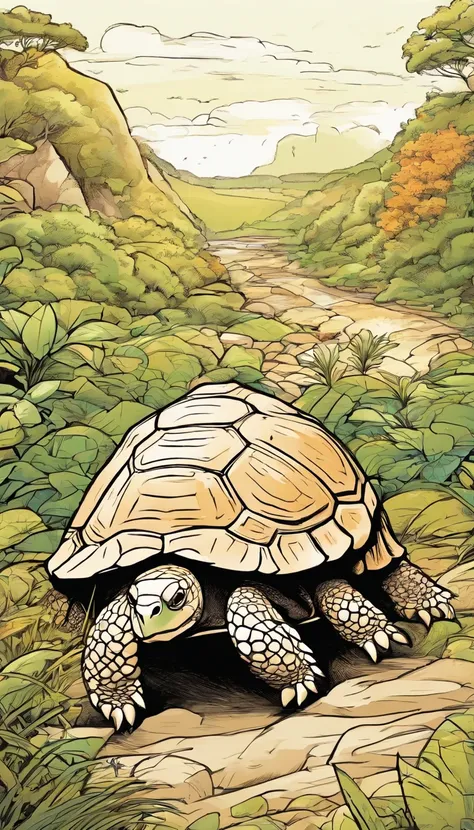 A commercial illustration with a good part in black, branco e verde-claro, In the middle of it is a tortoise and a light-brown hare highlighted on an athletics track, e muito peludo, excelling in the race due to the tortoise being in front of the hare. The...